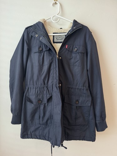 Levi navy utility parka - levi's,